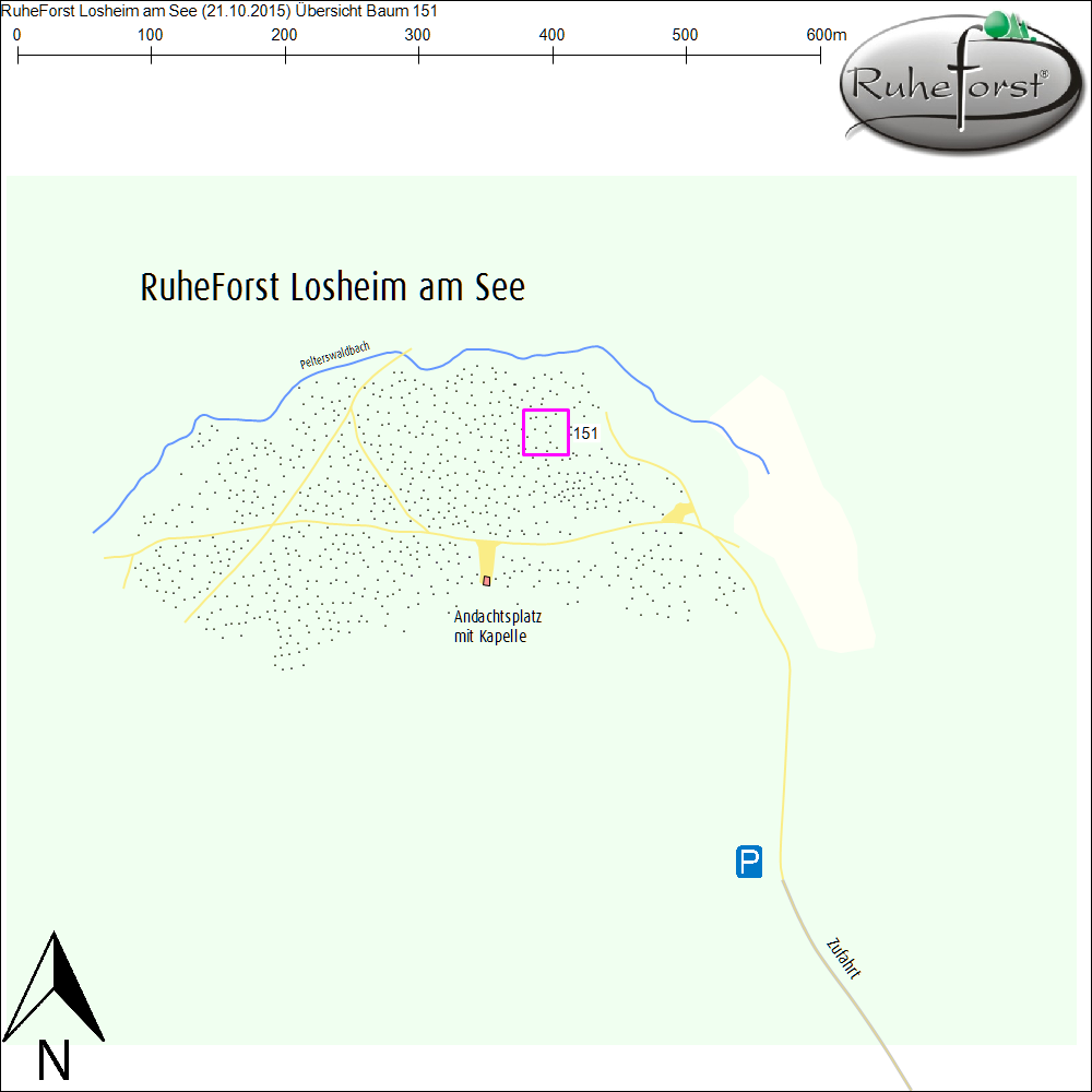 Übersichtskarte zu Baum 151