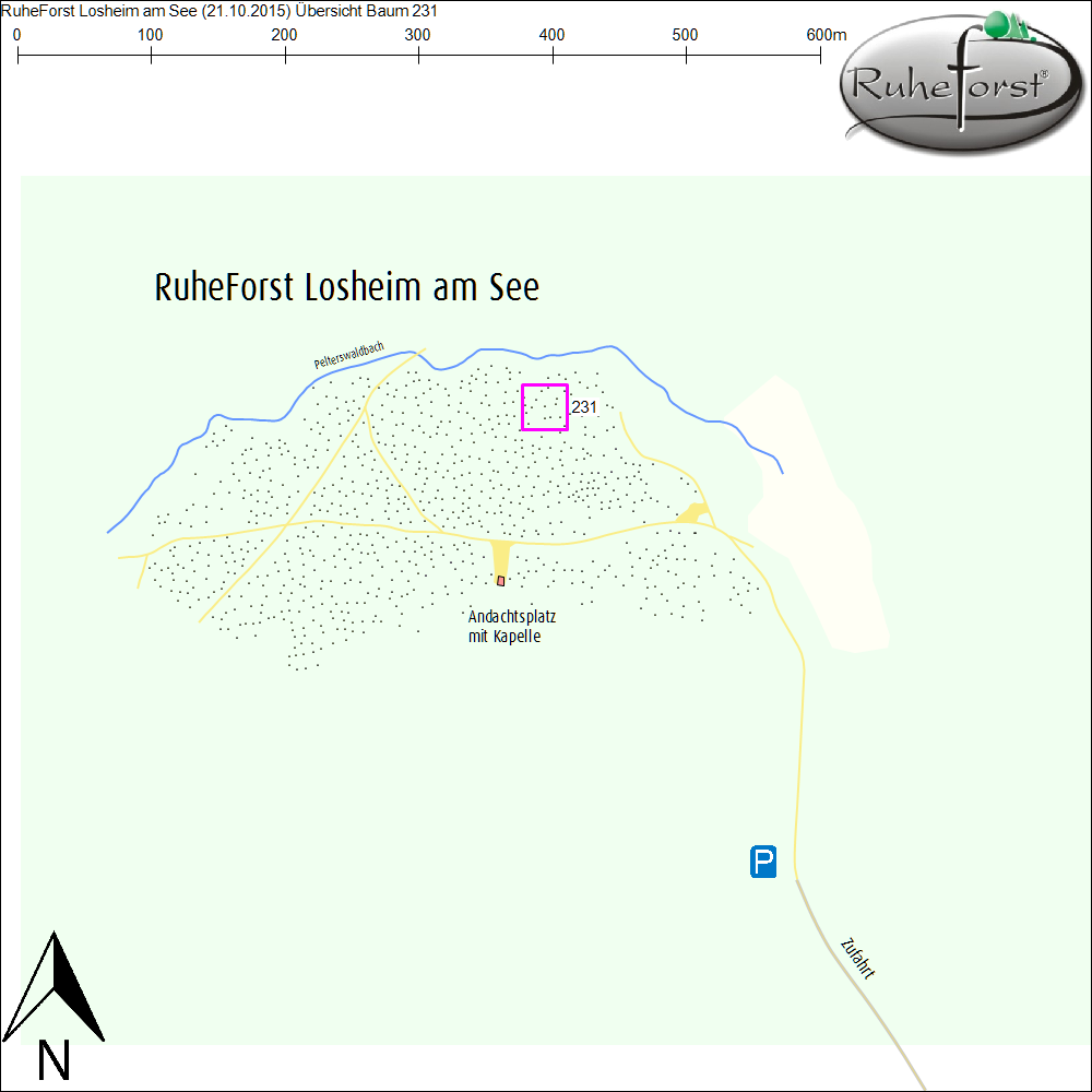 Übersichtskarte zu Baum 231