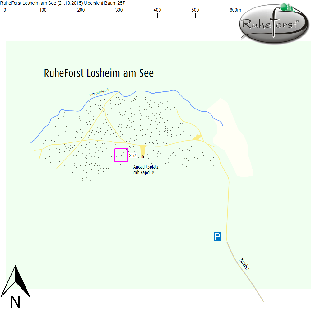 Übersichtskarte zu Baum 257