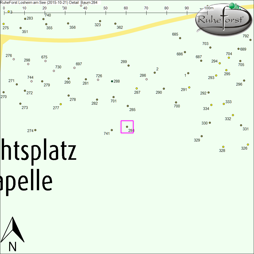 Detailkarte zu Baum 284