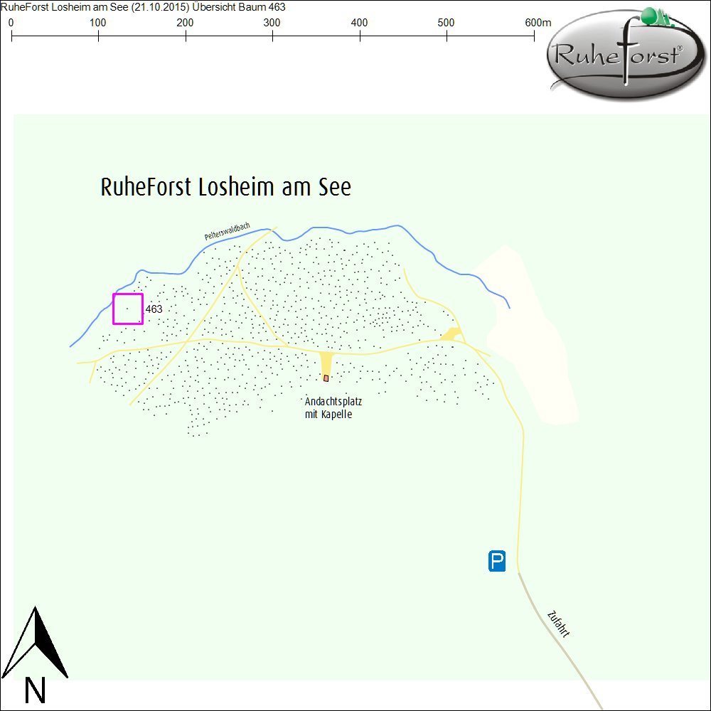 Übersichtskarte zu Baum 463