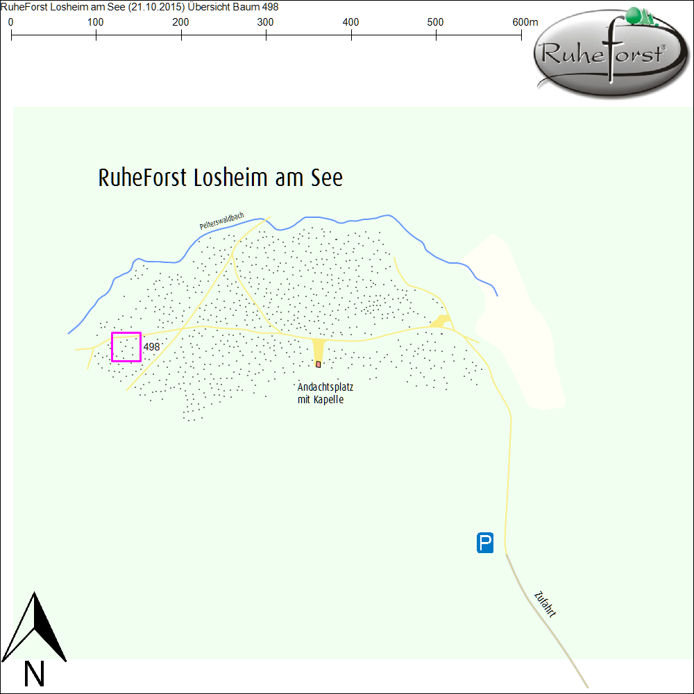 Übersichtskarte zu Baum 498