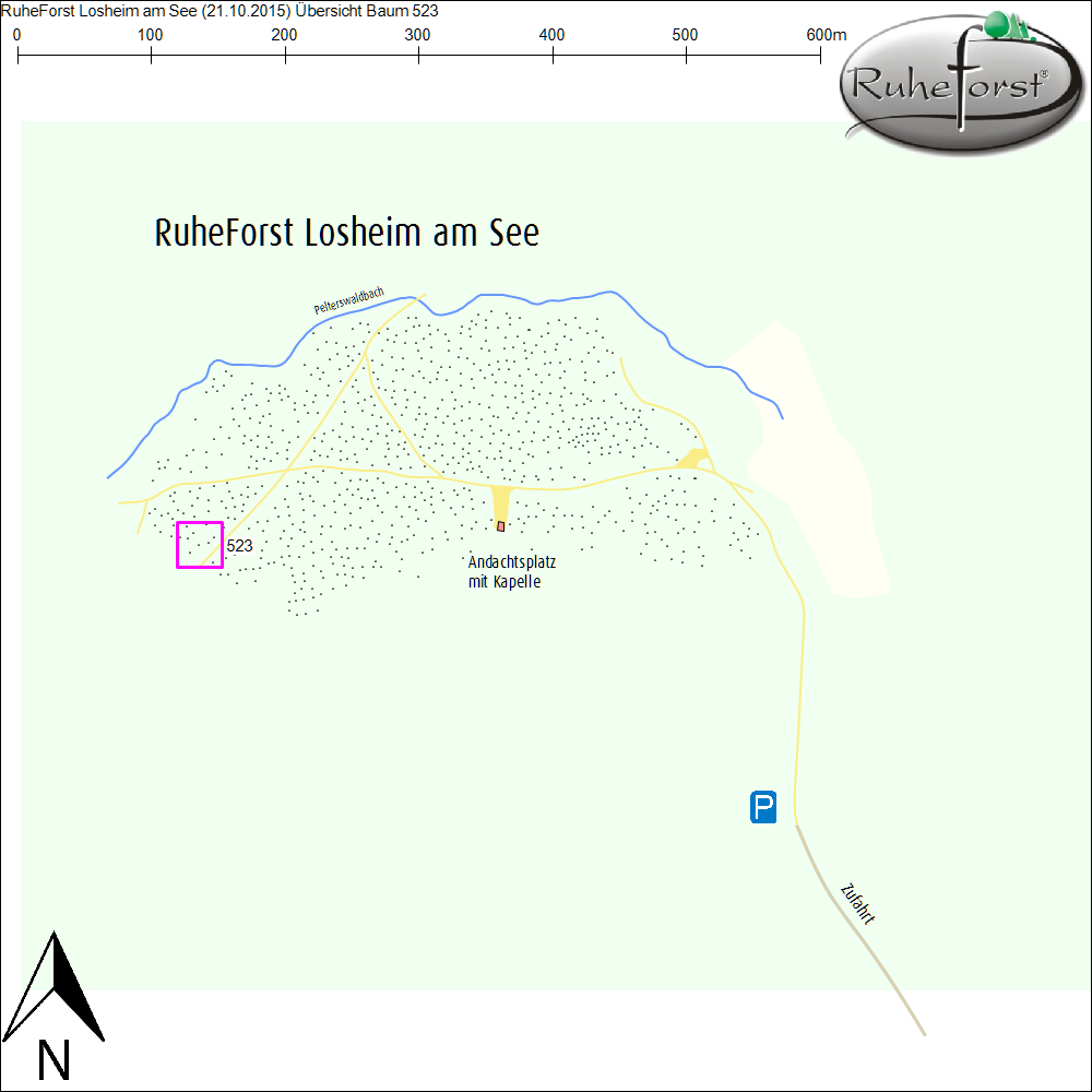 Übersichtskarte zu Baum 523