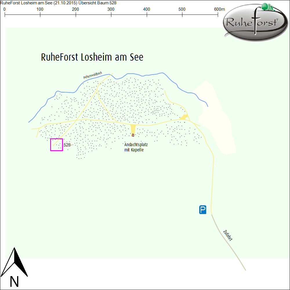 Übersichtskarte zu Baum 528