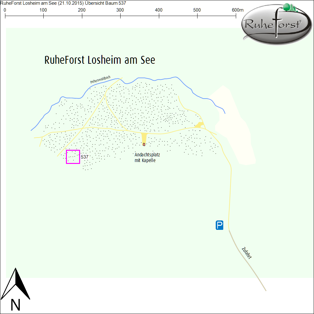 Übersichtskarte zu Baum 537