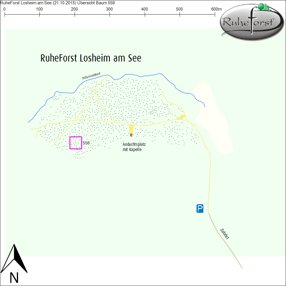 Übersichtskarte zu Baum 558