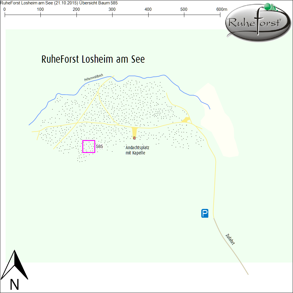 Übersichtskarte zu Baum 585