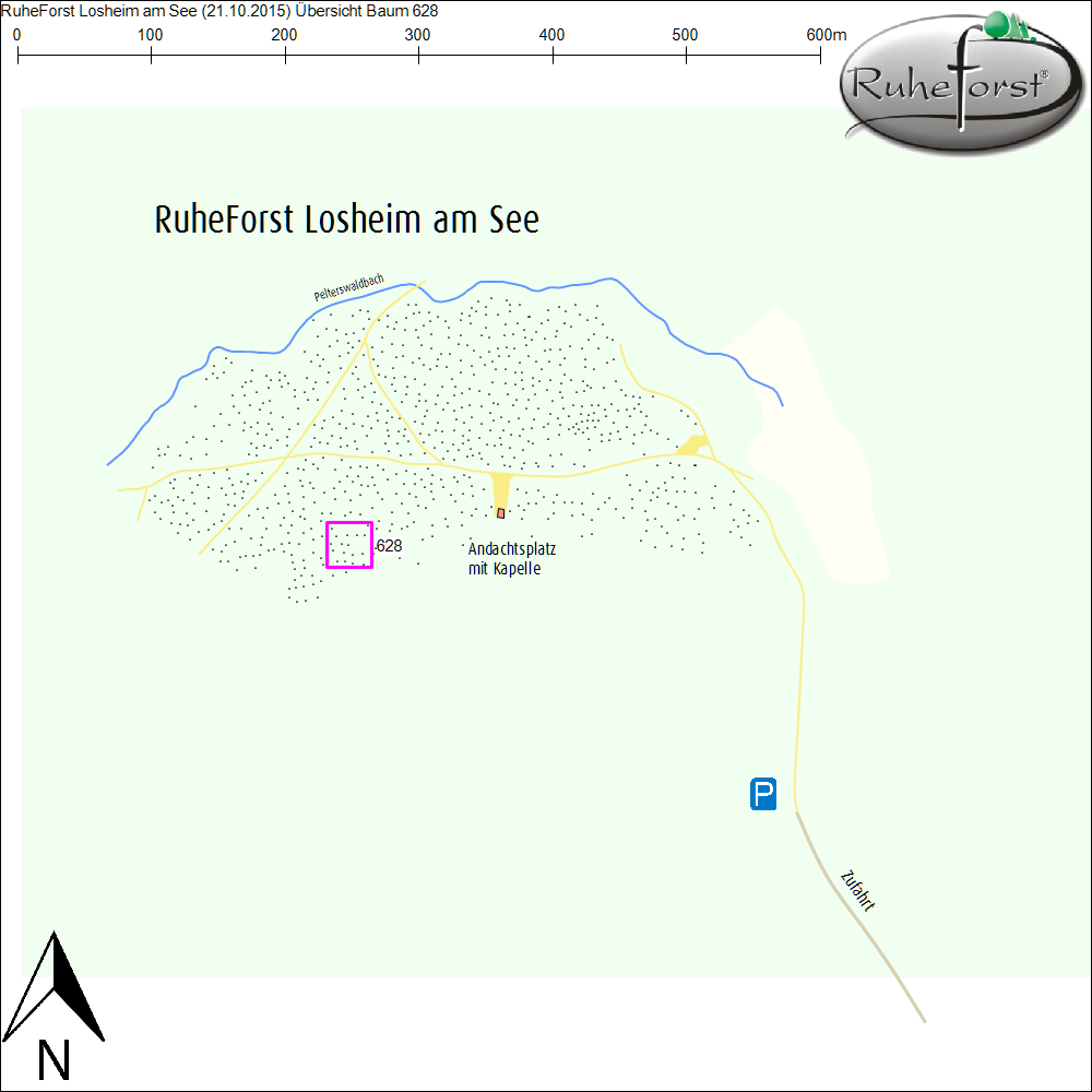 Übersichtskarte zu Baum 628