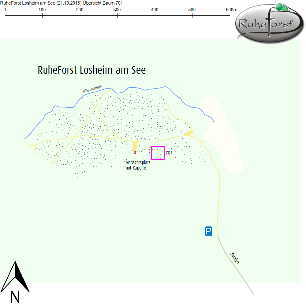 Übersichtskarte zu Baum 701