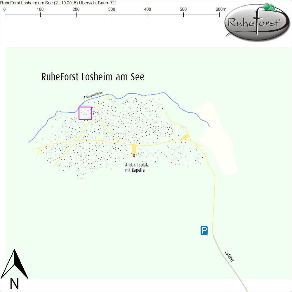 Übersichtskarte zu Baum 711